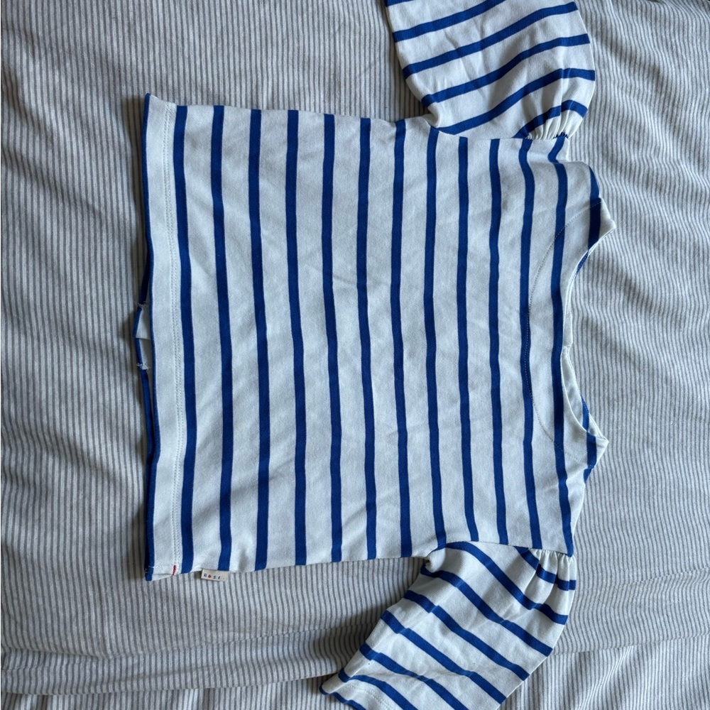 Bellerose Blue and White Long Sleeve Tee